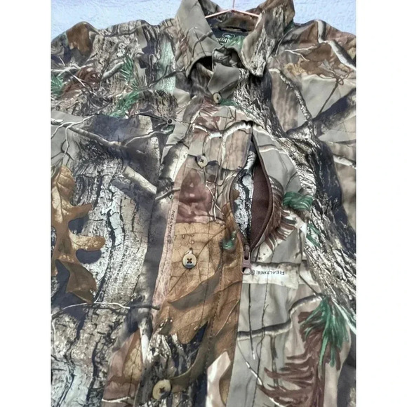 RedHead Long Sleeve Button Down Oak Vented Hunting Shirts Camo Brown Sz XL - Picture 11 of 12